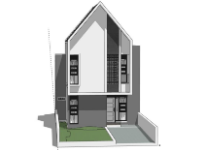 Nhà phố 2 tầng,model su nhà phố 2 tầng,file su nhà phố 2 tầng,nhà phố 2 tầng sketchup,sketchup nhà phố 2 tầng