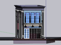 Nhà phố 2 tầng 7x33m sketchup