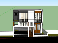 Nhà phố 2 tầng 8.6x14m model su