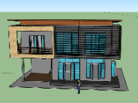 Nhà phố 2 tầng 8x12m file sketchup