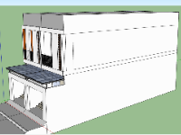 Nhà phố 2 tầng 8x20m model sketchup