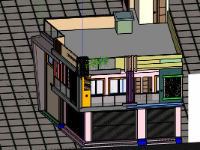 Nhà phố 2 tầng 8x8m model su