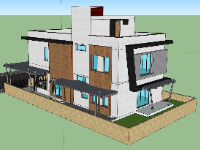 Nhà phố 2 tầng,model su nhà phố 2 tầng,file sketchup nhà phố 2 tầng,nhà phố 2 tầng file su