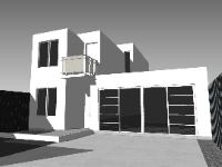 Nhà phố 2 tầng 9.7x30m file sketchup