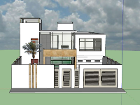 Nhà phố 2 tầng,model nhà phố 2 tầng,sketchup nhà phố 2 tầng