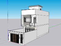 Nhà phố 2 tầng kích thước 5.8x22.16m