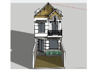 Nhà phố 2 tầng,model su nhà phố 2 tầng,nhà phố 2 tầng file su,file sketchup nhà phố 2 tầng,nhà phố 2 tầng model su