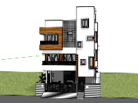 Nhà phố 3 tầng,model su nhà phố 3 tầng,nhà phố 3 tầng sketchup,nhà phố 3 tầng file su,sketchup nhà phố 3 tầng