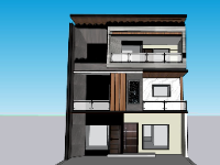 su nhà phố,file sketchup nhà phố,model su nhà phố