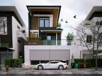 Nhà phố 3 tầng 3dmax