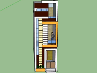 Nhà phố 3 tầng,model su nhà phố 3 tầng,nhà phố 3 tầng file su