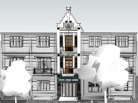 Nhà phố 3 tầng,Model su nhà phố 3 tầng,file su nhà phố 3 tầng,sketchup nhà phố 3 tầng,nhà phố 3 tầng file su
