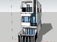 Nhà phố 3 tầng 4x16.5m file su