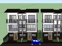 Nhà phố 3 tầng,model su nhà phố 3 tầng,file sketchup nhà phố 3 tầng,nhà phố 3 tầng model su