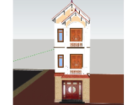 Nhà phố 3 tầng,model su nhà phố 3 tầng,file su nhà phố 3 tầng,sketchup nhà phố 3 tầng,nhà phố 3 tầng file su