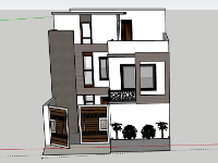 Nhà phố 3 tầng,model su nhà phố 3 tầng,file su nhà phố 3 tầng,sketchup nhà phố 3 tầng,nhà phố 3 tầng model su