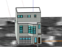 Nhà phố 3 tầng,Nhà phố 3 tầng hiện đại,model su nhà phố 3 tầng,nhà phố 3 tầng file su,sketchup nhà phố 3 tầng