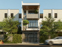 Nhà phố 3 tầng đẹp file sketchup