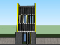 Nhà phố 3 tầng hiện đại 4x18m file su