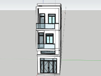 Nhà phố 3 tầng,Nhà phố 3 tầng hiện đại,model su nhà phố 3 tầng,nhà phố 3 tầng file su,sketchup nhà phố 3 tầng