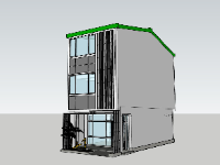 Nhà phố 3 tầng sketchup