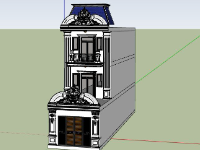 Nhà phố 3 tầng tân cổ điển,nhà phố 3 tầng,file su nhà phố 3 tầng,nhà phố 3 tầng sketchup