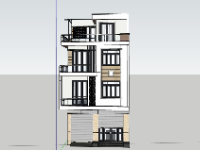 Nhà phố 4 tầng,model su nhà phố 4 tầng,file sketchup nhà phố 4 tầng,nhà phố 4 tầng file su,file su nhà phố 4 tầng