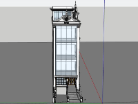 Nhà phố 4 tầng,model su nhà phố 4 tầng,sketchup nhà phố 4 tầng,nhà phố 4 tầng file su