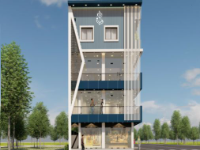 Nhà phố 4 tầng 8x17m file sketchup
