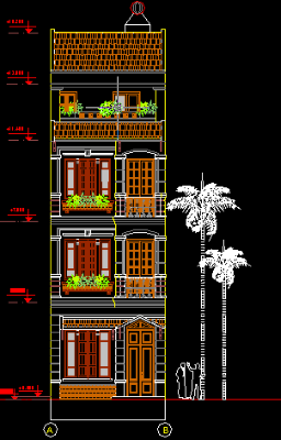 Nhà 8 tầng,Nhà phố 4 tầng,Nhà phố kích thước  30m2,Nhà phố kích thước 5.1x13.8 m