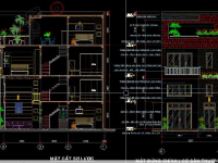 nhà phố 4 tầng,file cad nhà phố 4 tầng,nhà phố file cad,bản vẽ nhà phố