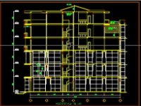 Nhà phố 6 tầng kích thước 4x22m file cad full hạng mục
