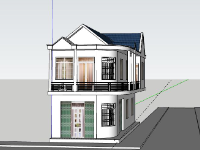 Nhà phố 2 tầng,model su nhà phố 2 tầng,file su nhà phố 2 tầng,sketchup nhà phố 2 tầng,nhà phố 2 tầng file su