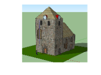 Nhà thờ công giáo dựng model sketchup