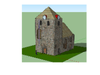 nhà thờ dựng model su,file 3d su mẫu nhà thờ,nhà thờ công giáo file sketchup