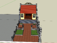 Nhà thờ họ 6x8m file sketchup