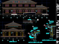 Nhà văn hóa An khánh file cad
