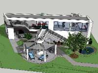 nhà văn phòng,model sketchup nhà văn phòng,model văn phòng,file 3d nhà văn phòng,model su nhà văn phòng