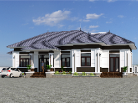 Nhà vườn 1 tầng mái Nhật 20x10m