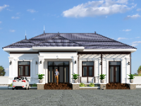 Nhà vườn 1 tầng tân cổ điển 15x10m