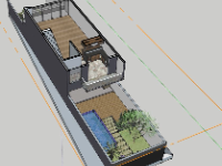 Nội thất nhà phố,model su nội thất nhà phố,nội thất nhà phố sketchup,mẫu nội thất nhà phố sketchup