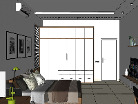 Nội thất phòng ngủ dựng sketchup file 3d