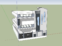 Phối cảnh biệt thự,bản vẽ biệt thự 2 tầng,mẫu sketchup biệt thự 2 tầng,thiết kế biệt thự 2 tầng