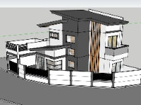 nhà phố  3 tầng,sketchup nhà phố 3 tầng,phối cảnh nhà phố 3 tầng