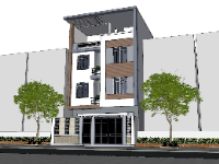 Phương án thiết kế nhà 6x10m (phương án mặt bằng, MĐ + sketchup PC)