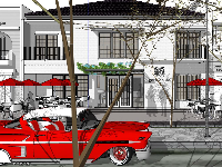 thiết kế quán cafe file su,file sketchup quán cafe,model su quán cafe