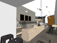 Quán cafe đẹp sketchup