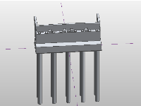 Revit - Mô hình mố U + Trụ đặc thân hẹp + dầm super - T