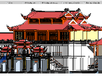 file thiết kế revit,Revit thiết kế chùa,file thiết kế chùa,revit chùa,model revit thiết kế chùa