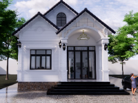 Revit mẫu nhà cấp 4 kích thước 11x16m đẹp mắt